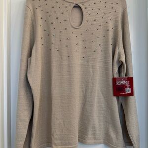 Elegant Gold Studded Women's Top